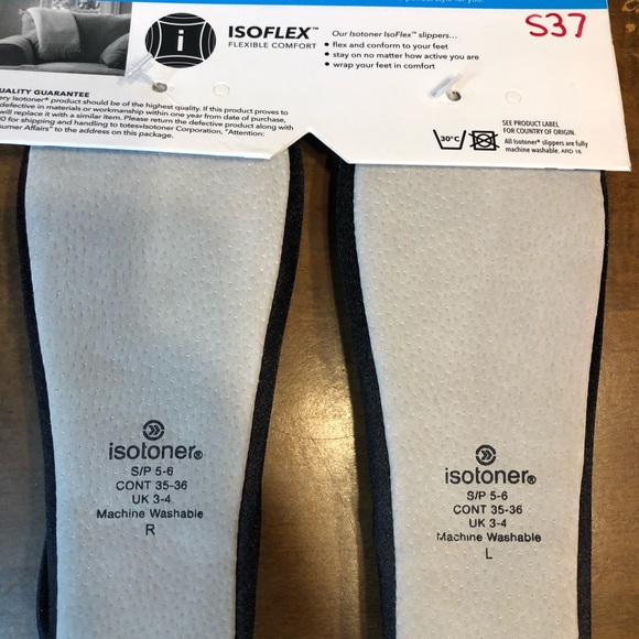 NWT Isotoner classics Isoflex flexible slippers - Picture 2 of 2